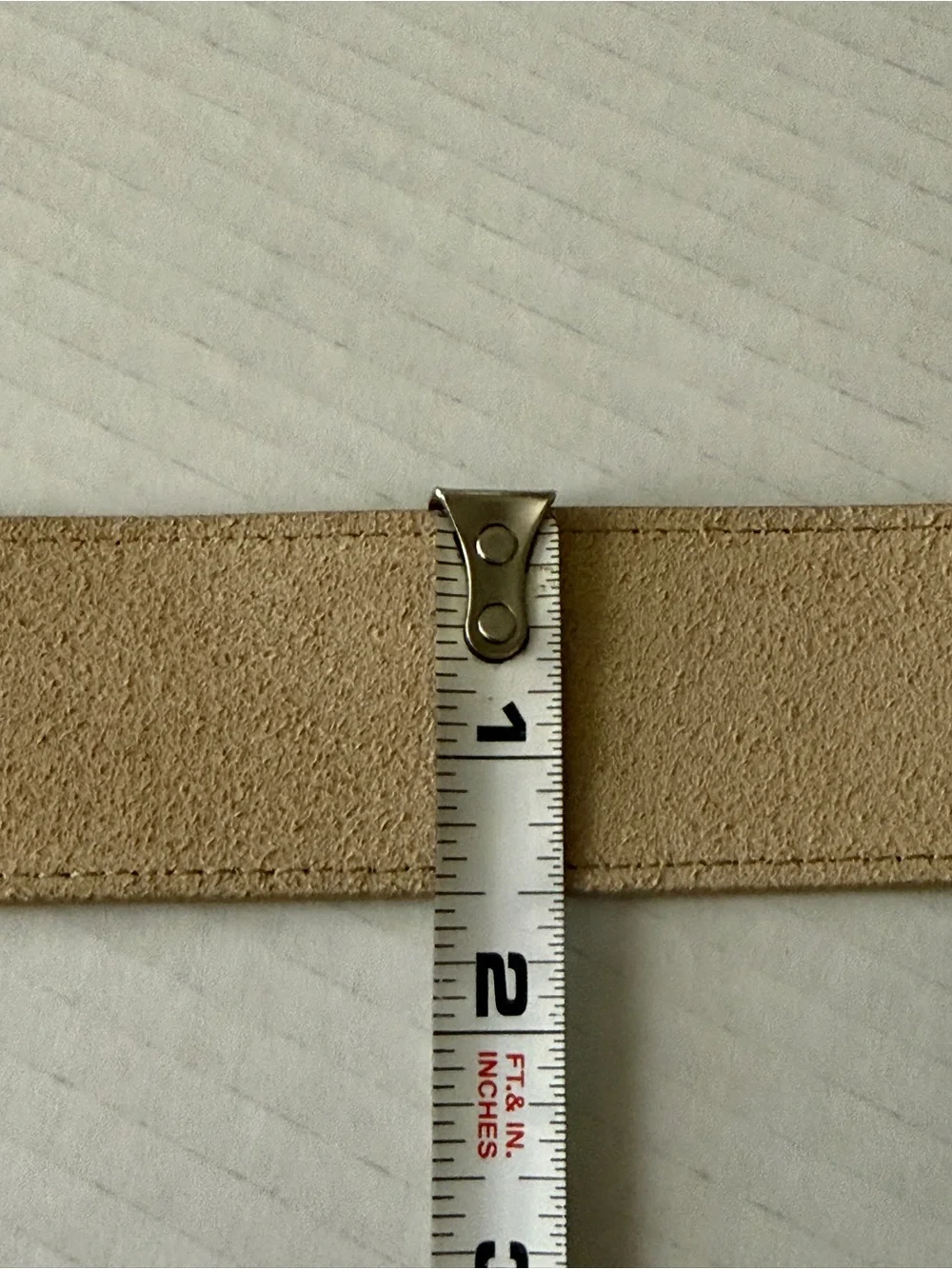 B-Low The Belt Tori Suede Western Style Cream Color Leather Belt Women's Size M